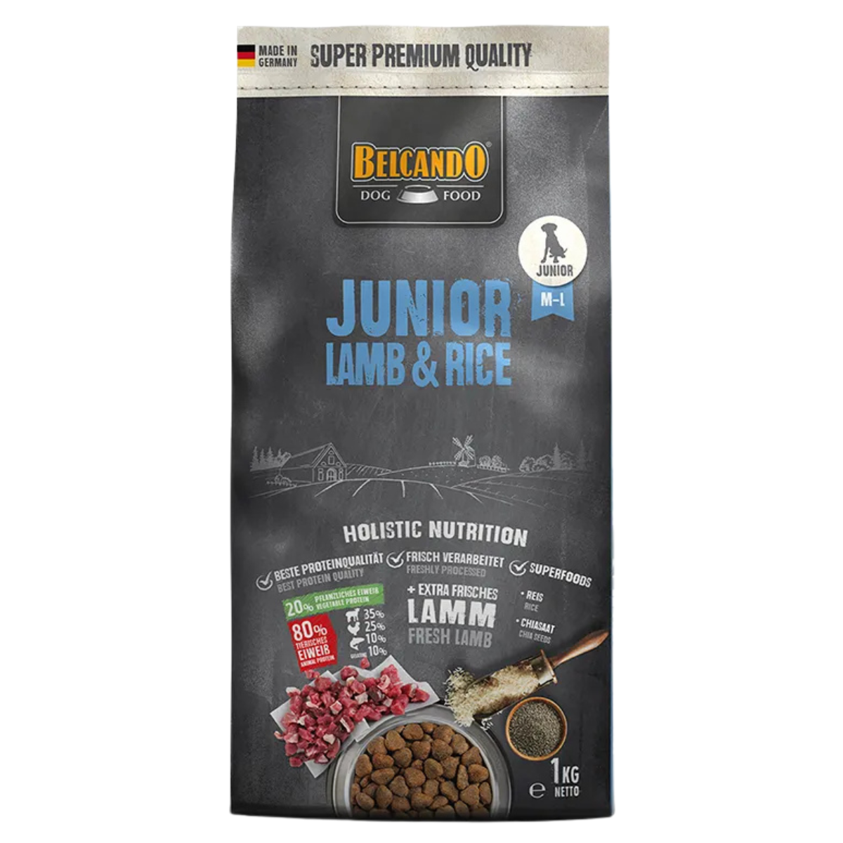 Сухой корм для юниоров Belcando Junior Lamb and Rice с ягненком и рисом