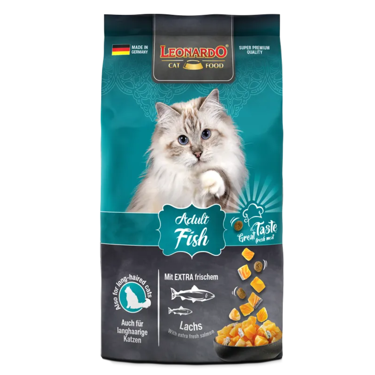 Сухой корм для кошек с океанической рыбой Leonardo Adult Fish