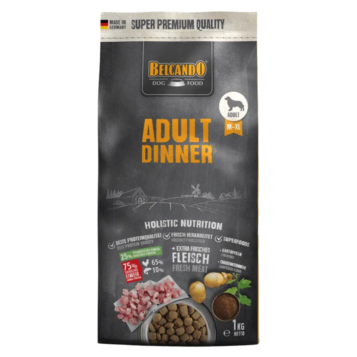 Сухой корм для взрослых собак Belcando Adult Dinner с птицей