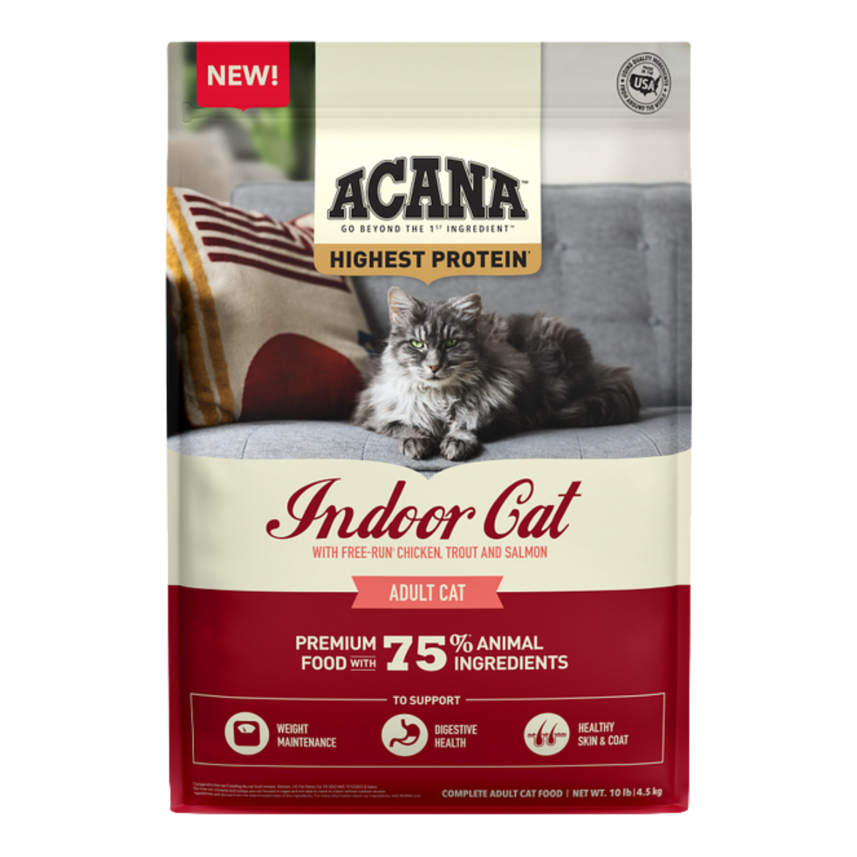 Канадский сухой корм для домашних кошек ACANA Indoor Cat курица лосось форель