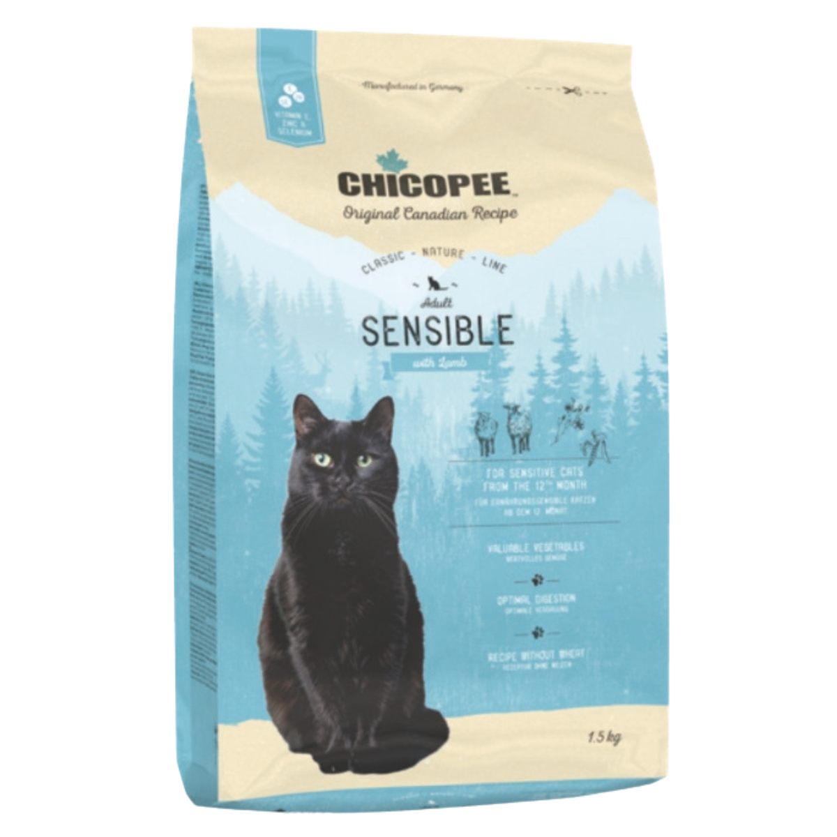 Сухой корм Chicopee CNL Sensible с ягненком для кошек с чувствительным пищеварением