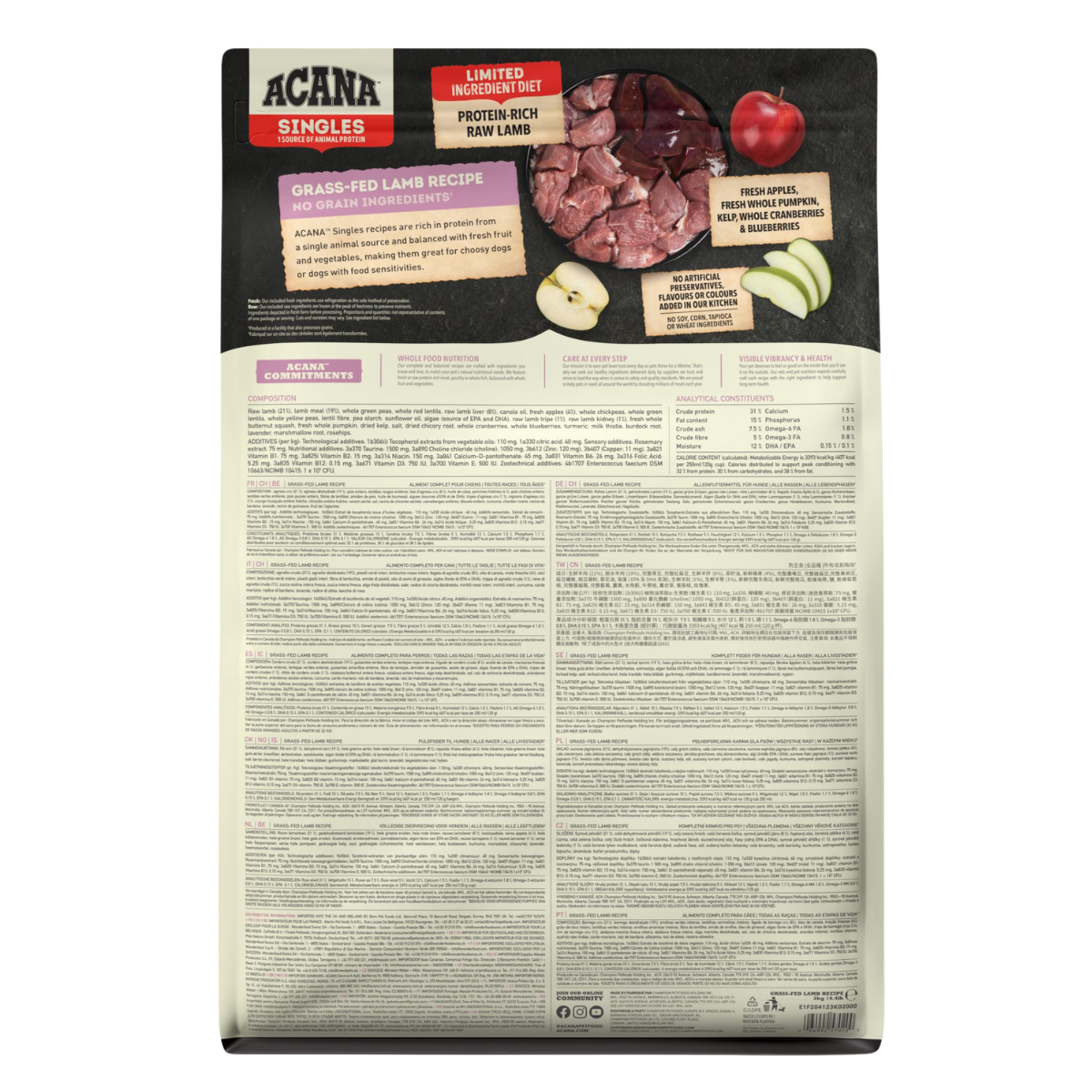 ACANA Grass-fed Lamb Singles (Ягненок)