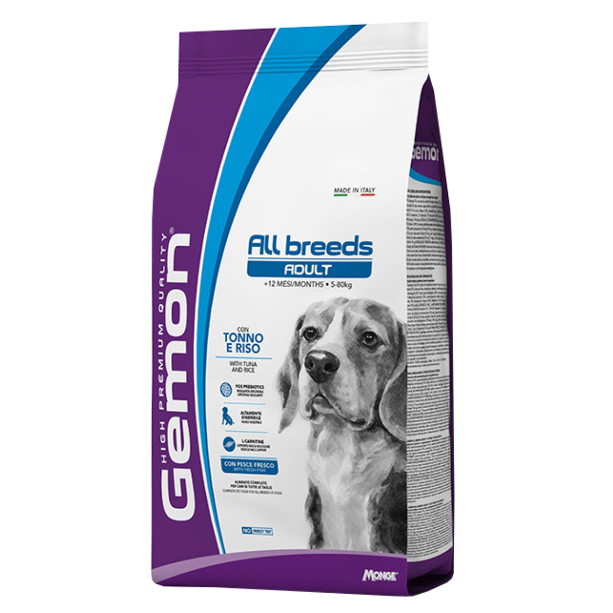 Корм для собак всех пород Gemon Dog Adult All Breeds тунец рис