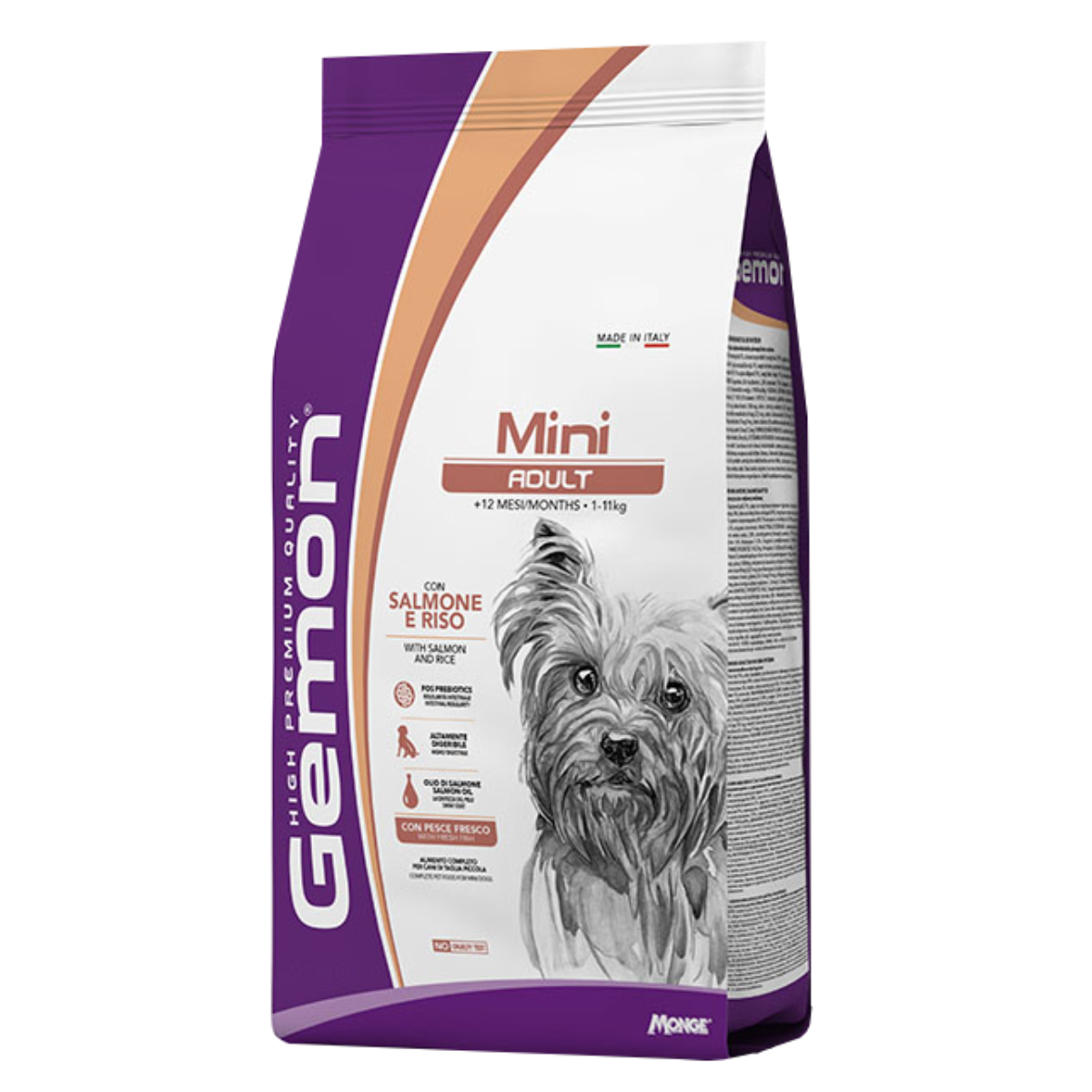 Корм для мелких собак Gemon Dog Mini Adult лосось рис