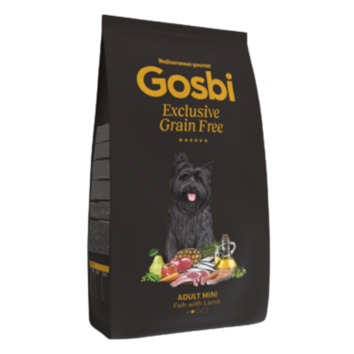 Сухой беззерновой корм для собак мелких пород Gosbi Exclusive Grain Free Adult Mini ягненок
