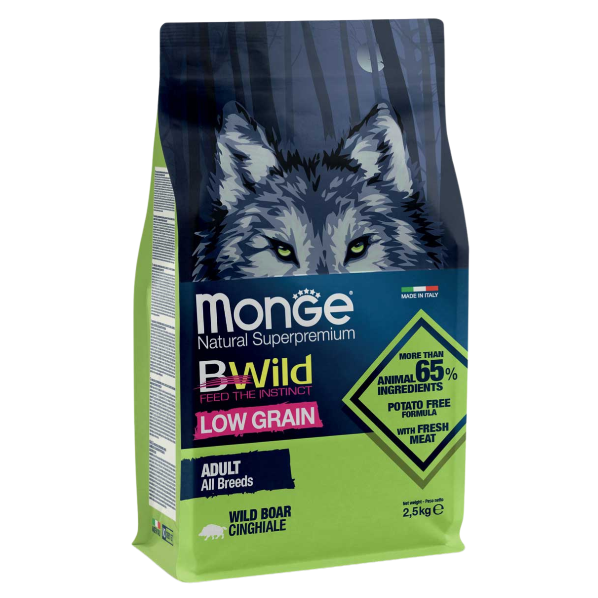 Сухой корм для собак всех пород Monge BWild Дикий кабан