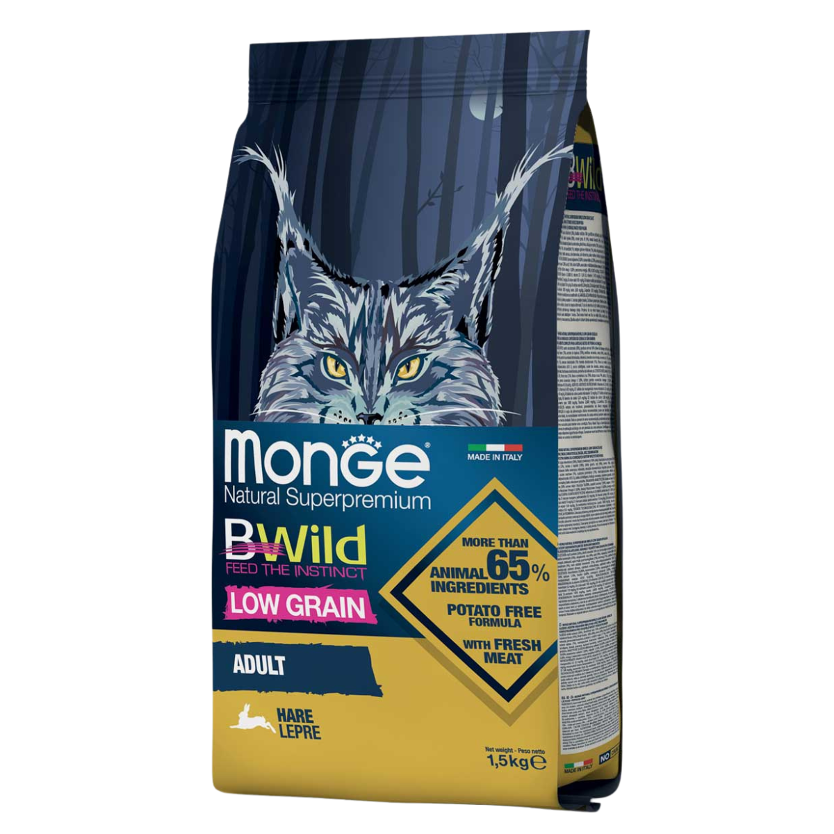 Monge Cat Bwild Low Grain Adult (Зайчатина)