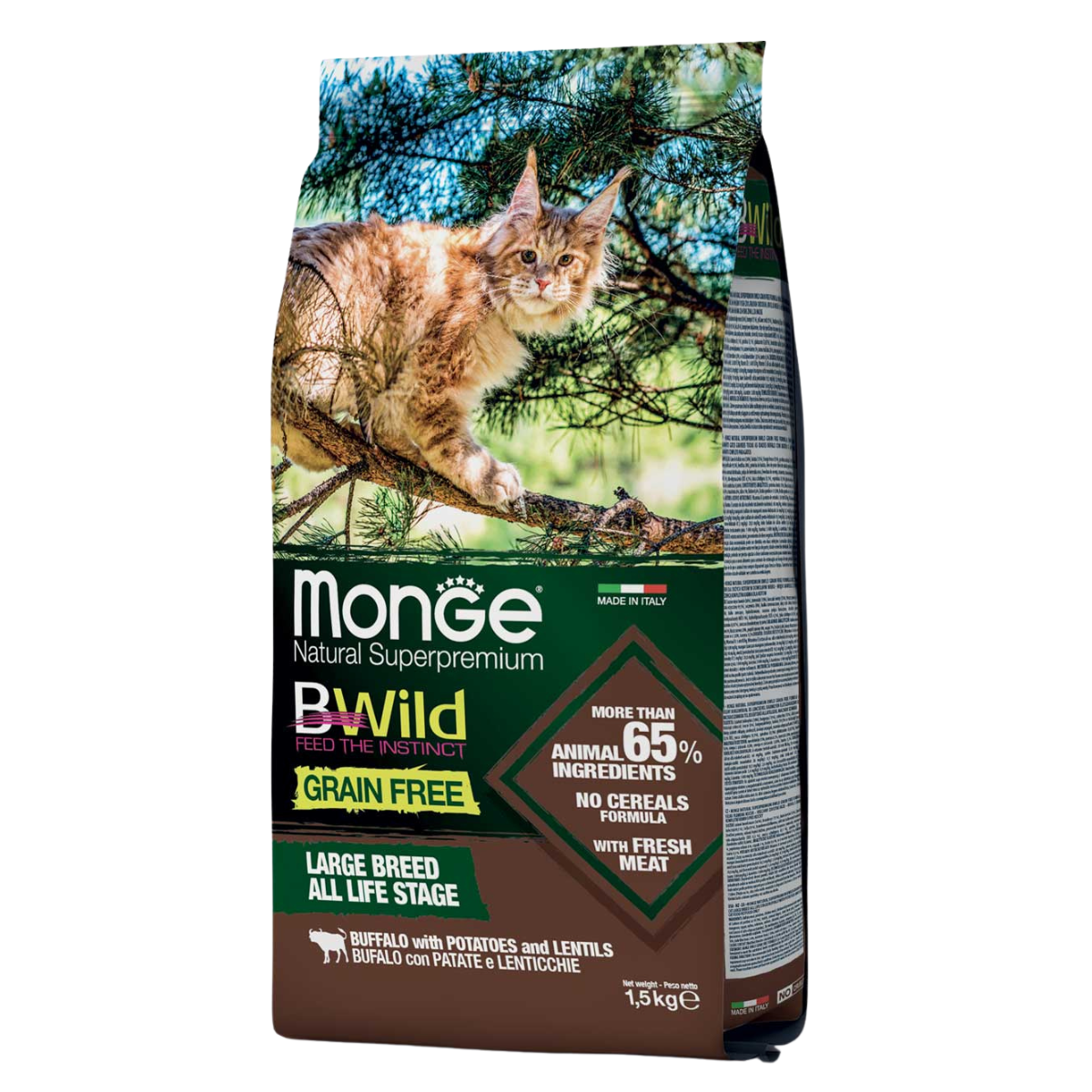 Monge Cat Bwild Grain Free Large Breed (Буйвол)