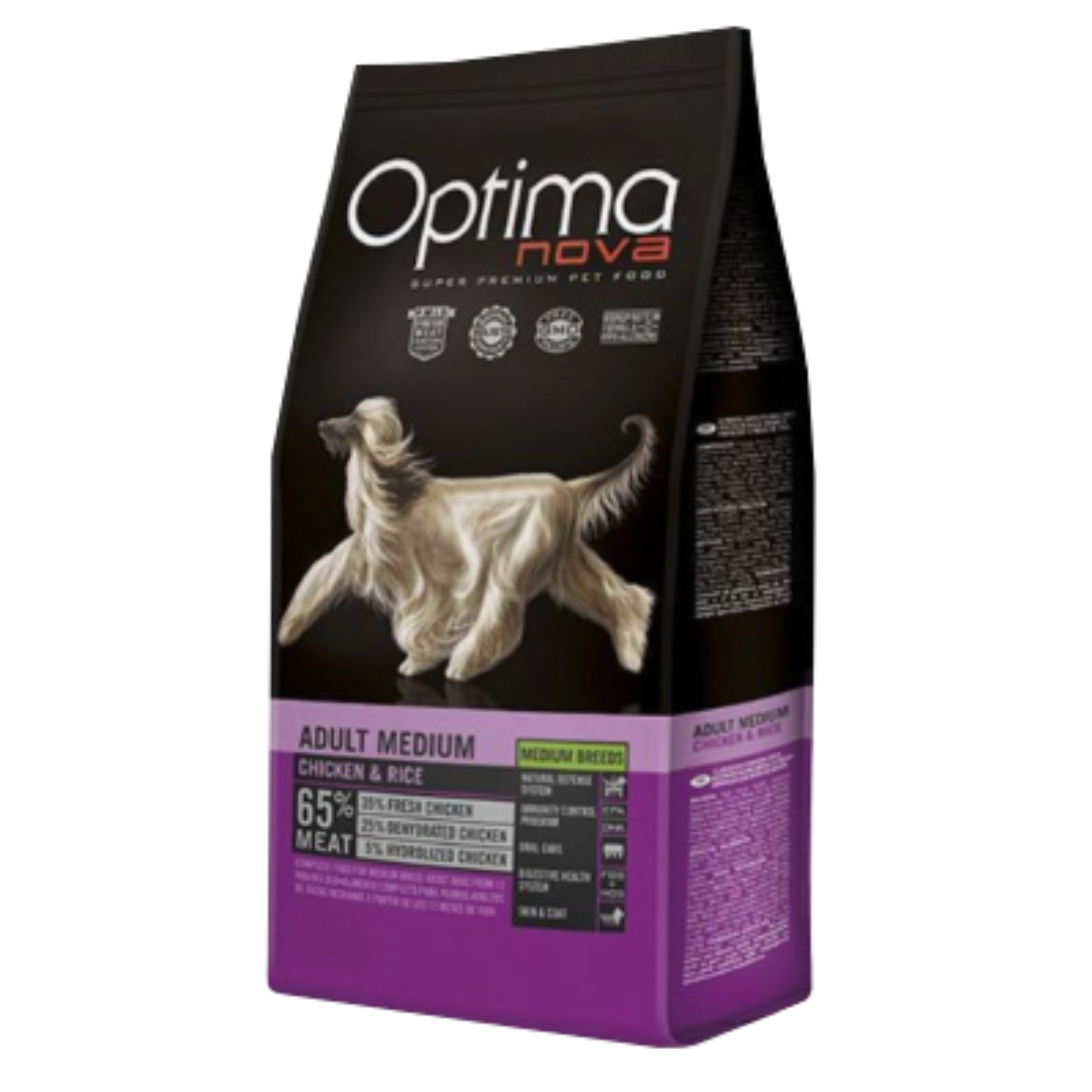 Корм для собак средних пород Optimanova Adult Medium курица и рис