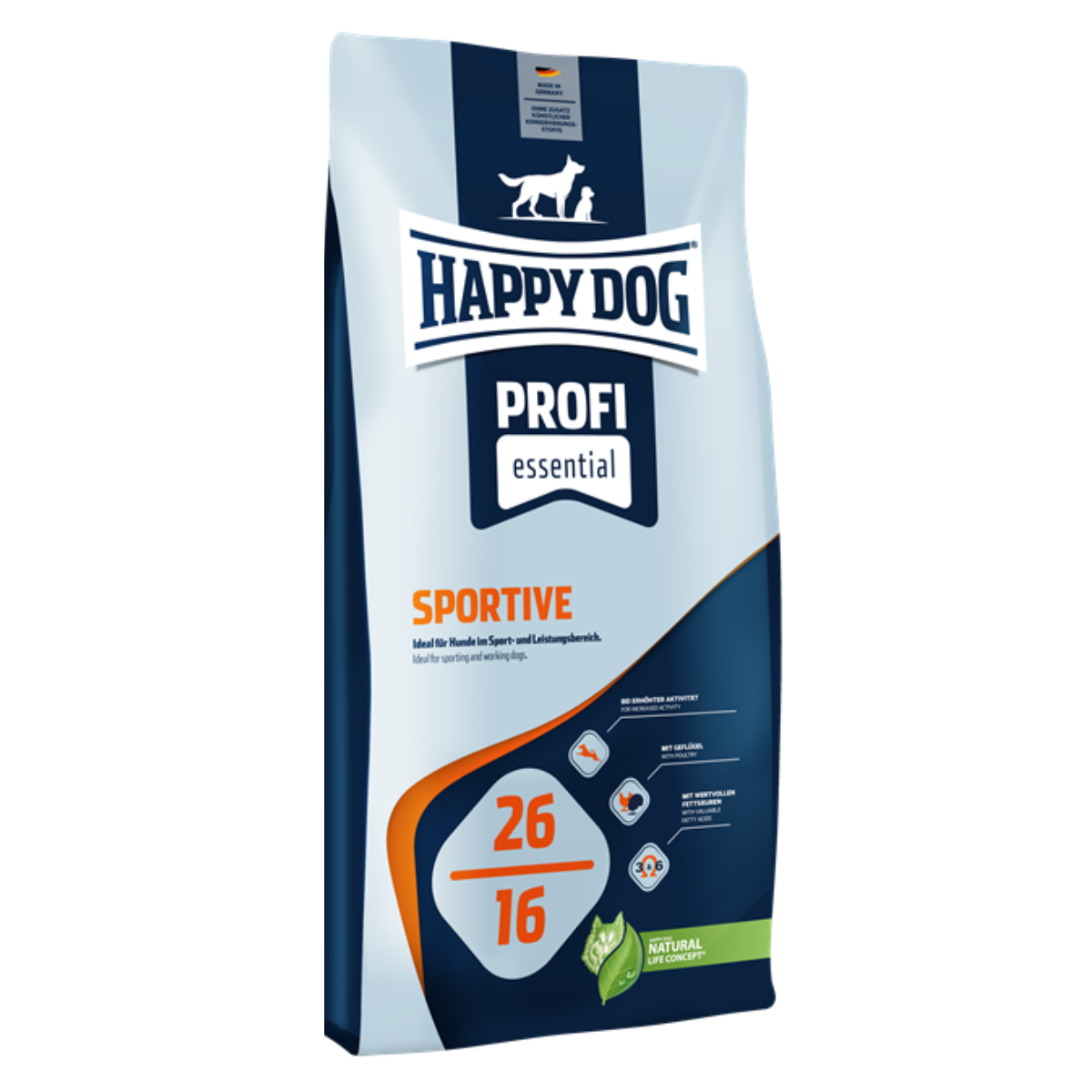 Профессиональный сухой корм для активных собак Happy Dog Profi-Line Krokette 26/16 Sportive