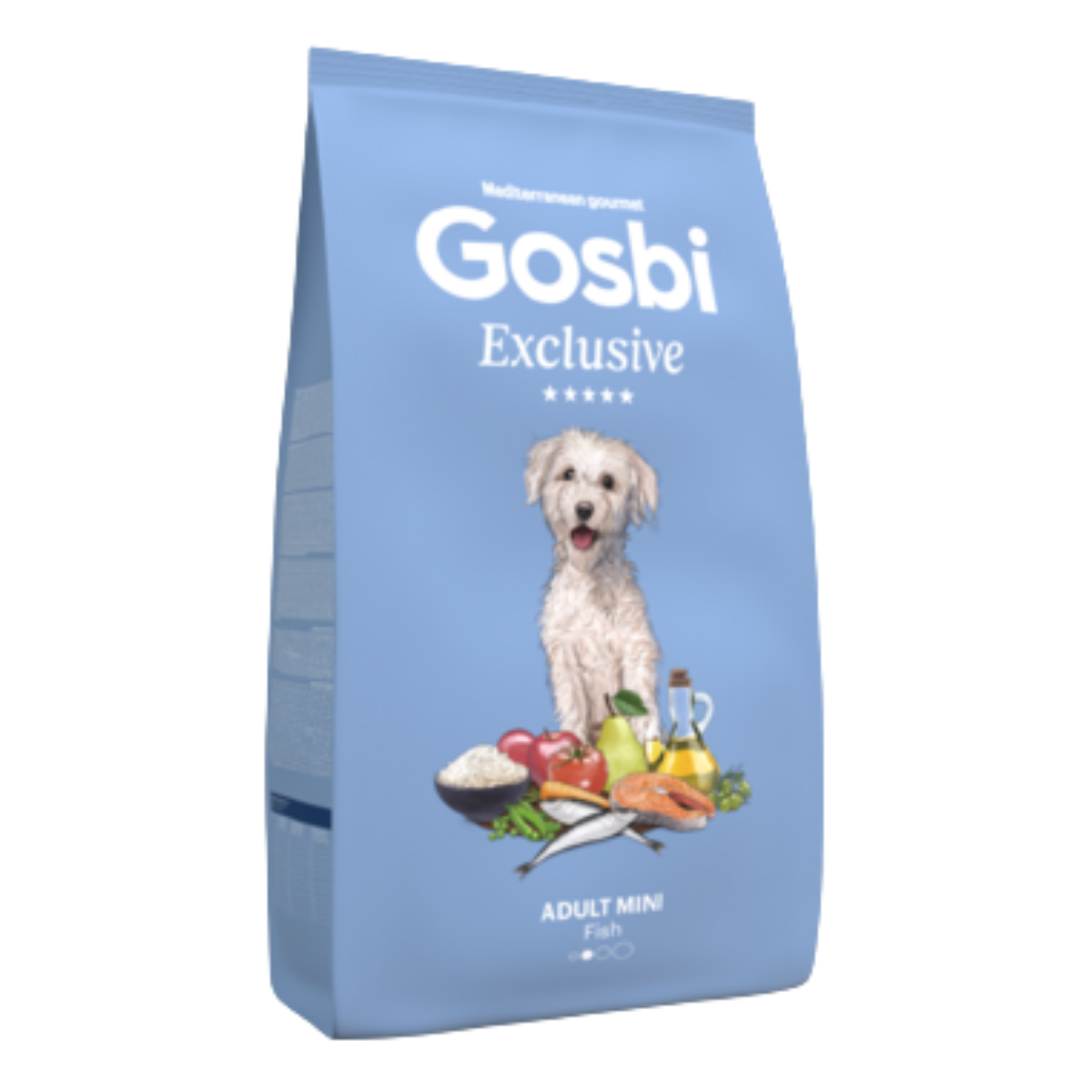 Сухой гипоаллергенный корм для собак мелких пород Gosbi Exclusive Adult Mini рыба