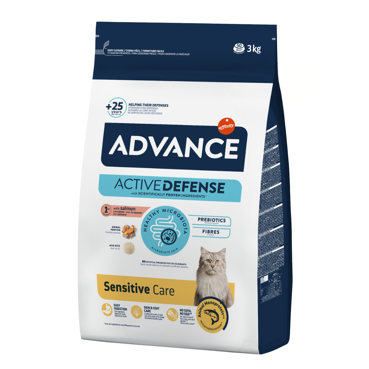 Сухой корм для кошек с чувствительным пищеварением Advance Adult Sensitive Лосось