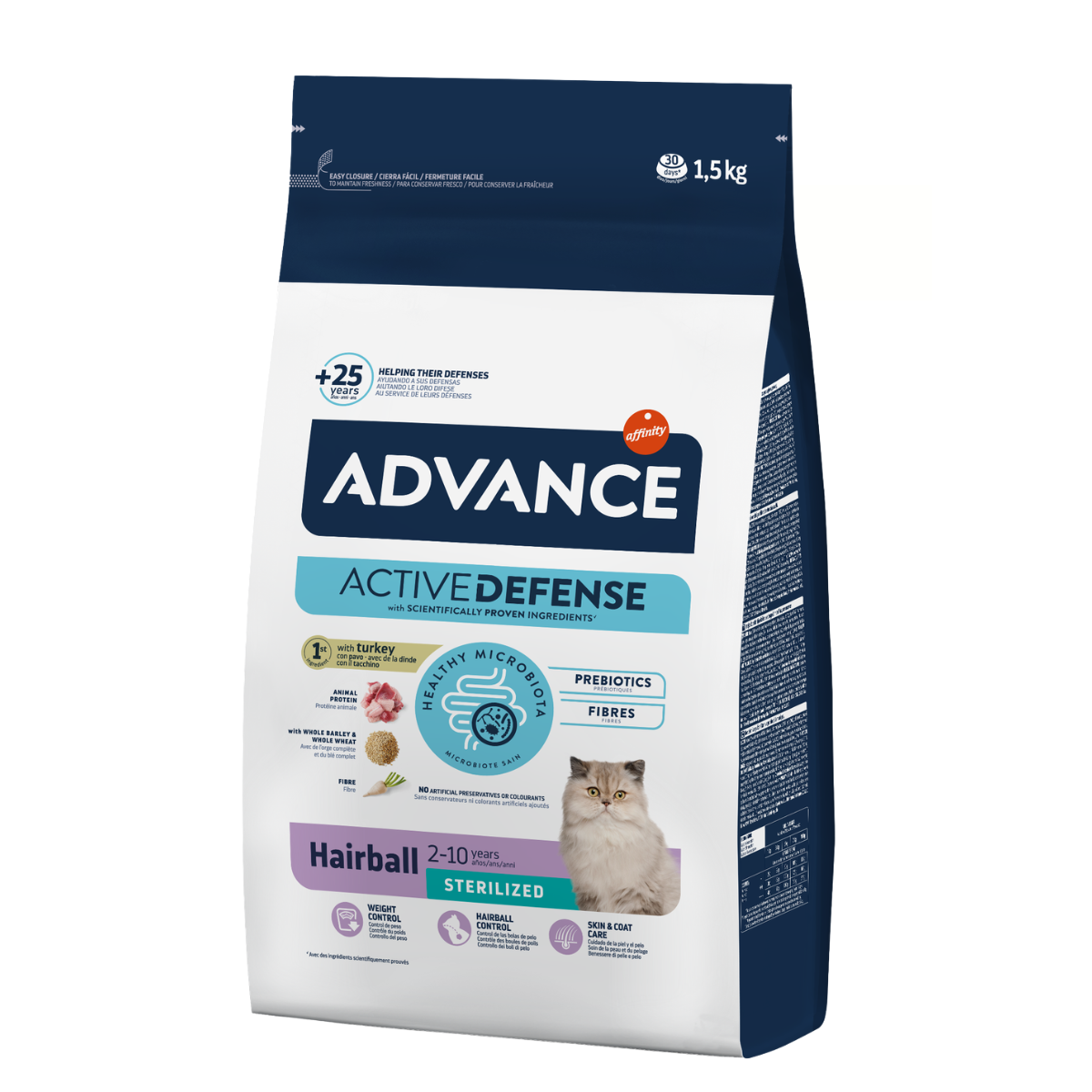 Advance Cat Sterilized Hairball (Индейка и ячмень)