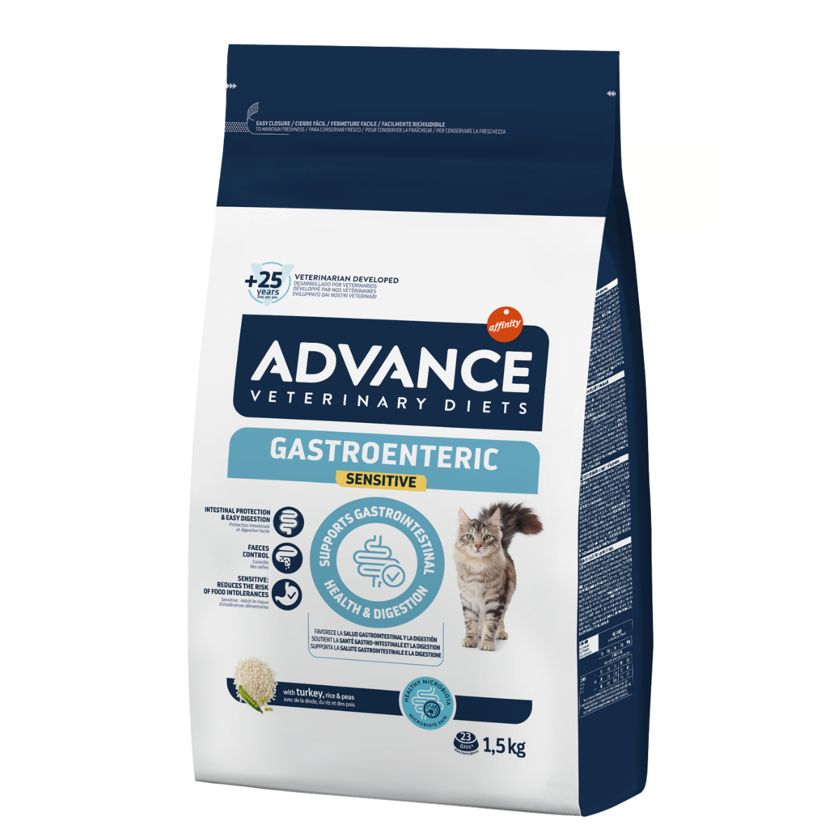 Лечебный сухой корм для кошек Advance Cat VetDiet Gastroenteric Sensitive