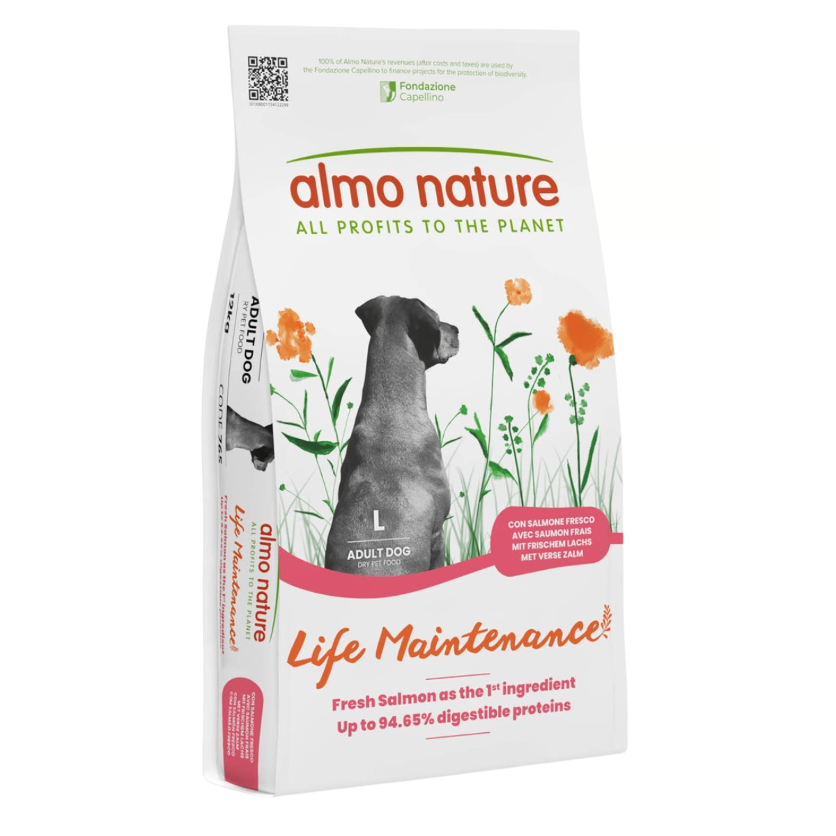 Сухой корм холистик для собак крупных пород Almo Nature Holistic Maxi Adult Лосось