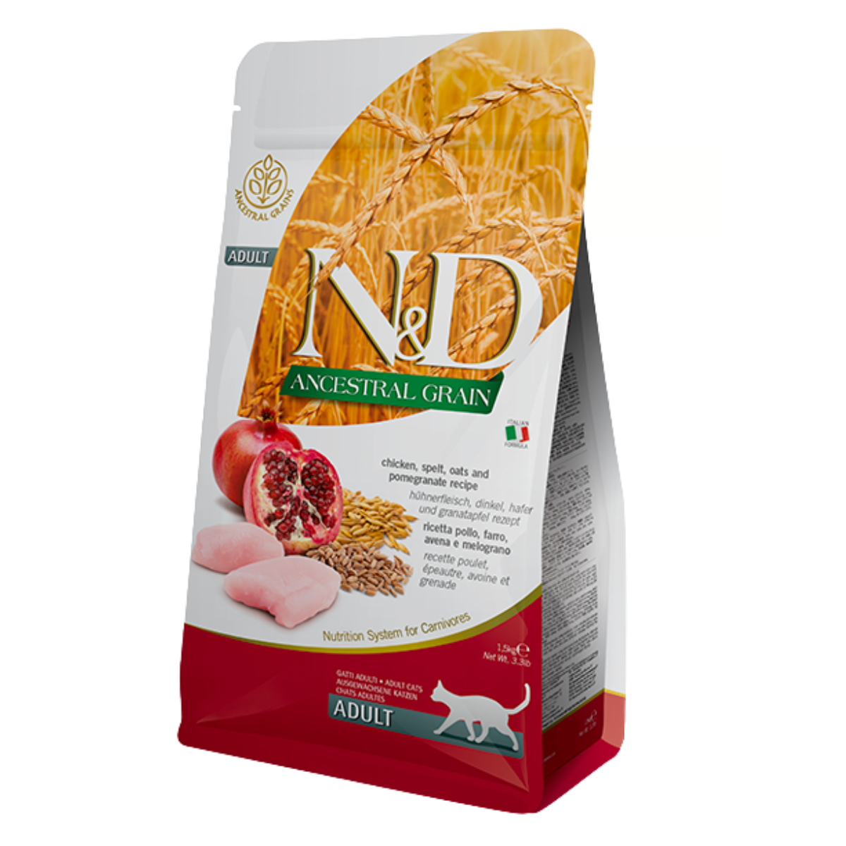 Сухой низкозерновой корм для кошек Farmina N&D Ancestral Курица и гранат