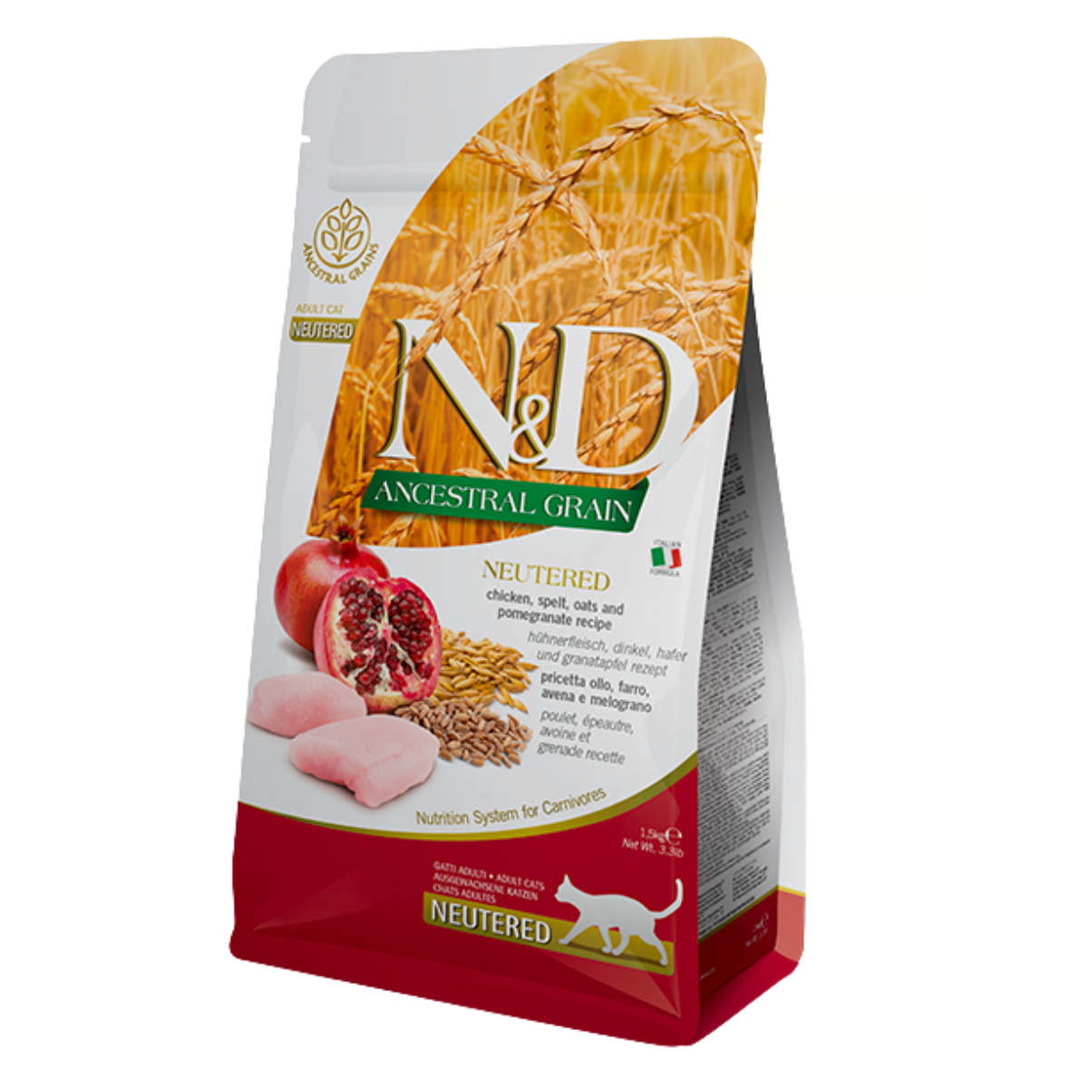 Сухой корм для стерилизованных кошек Farmina N&D Ancestral Курица и гранат
