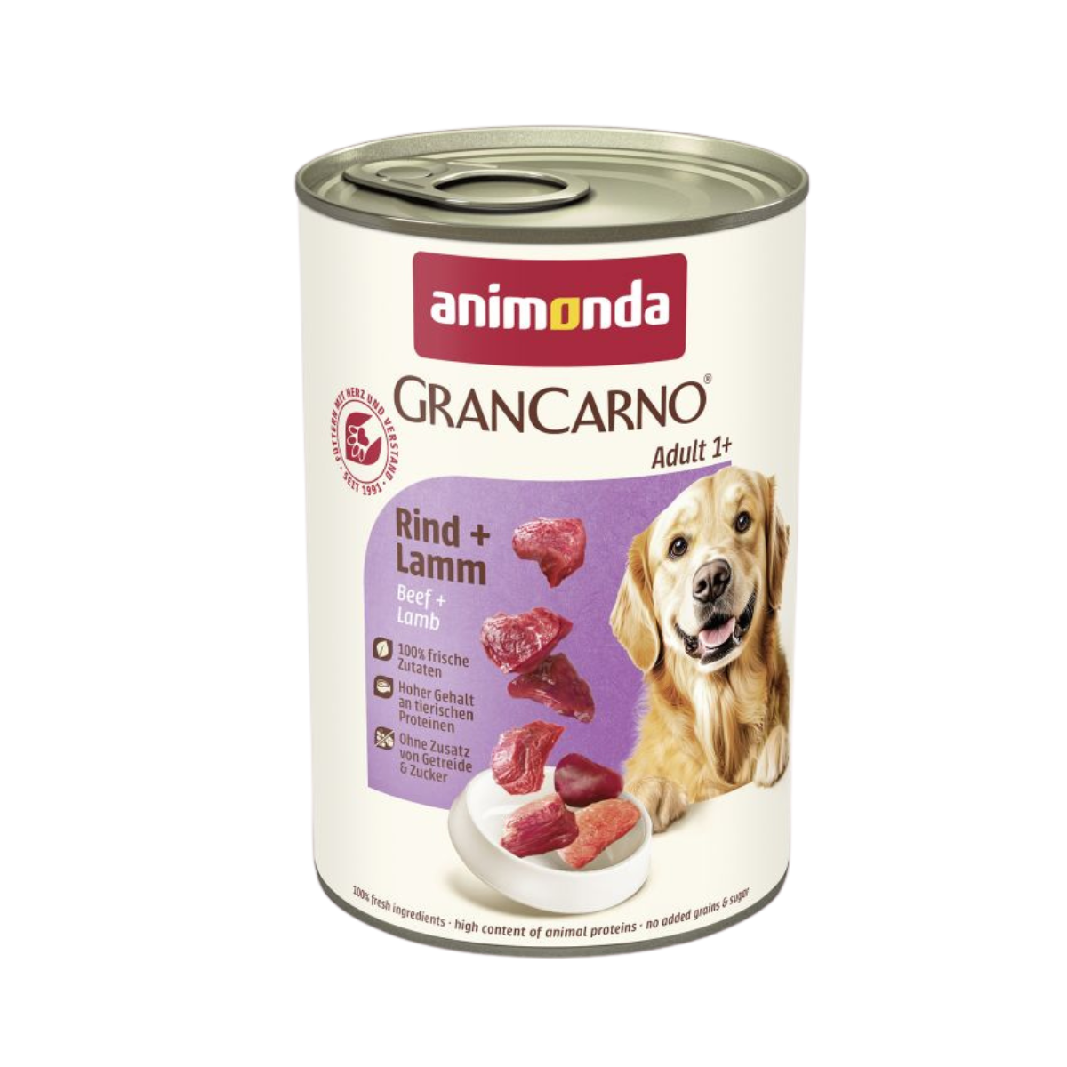 Влажный корм для собак консервы Animonda Gran Carno Adult Говядина и ягненок
